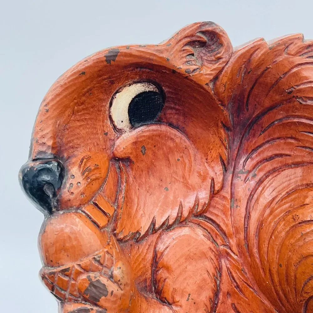 Vintage Anthropomorphic Cheeky Squirrel Shaped Nut Tray Bowl Mid Century Style